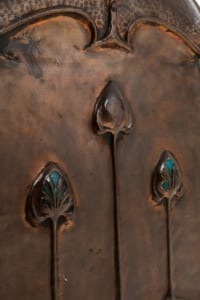 Arts and Crafts beaten copper fire guard