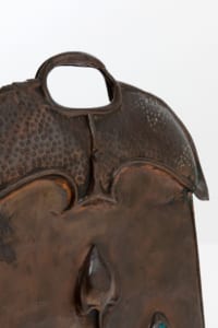 Antique hand forged copper fireguard