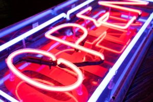 Vintage neon light up sign