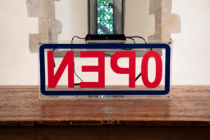 Light up neon open sign