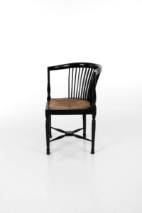 19th century ebonised Arts and Crafts corner chair