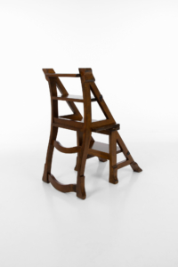 Original antique metamorphic library chair