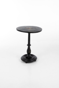 19th century tilt top table papier mache mother of pearl