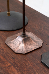 Antique haberdashery shop display stands