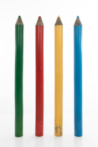 oversized advertising art pencils
