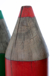 giant art advertising wooden pencil