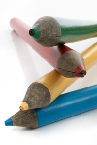 Giant advertising pencils