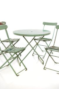 mid century garden bistro set