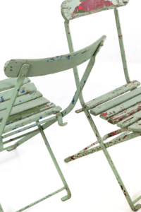 Mint green vintage patina bistro garden table and chairs