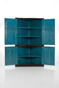 George III Oak freestanding corner cupboard