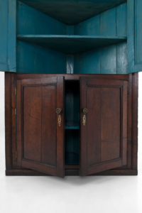 Antique George III Oak corner cupboard