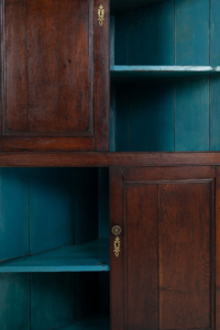 Antique wooden George III Oak corner cupboard
