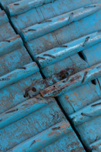 Antique blue window shutters from North Africa