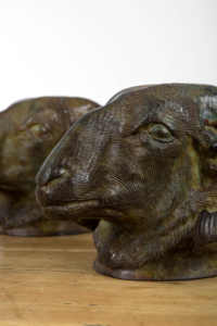 Bronze rams head