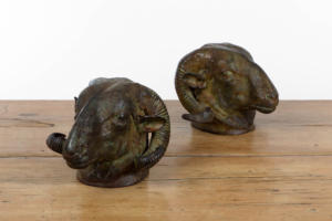 decorative bronze rams head