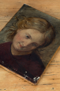 Portrait of a Girl oil on canvas attributed to Johann Baptist Straschiripka