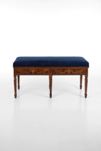 Edwardian rosewood duet piano stool