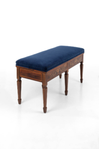 Edwardian duet marquetry piano stool