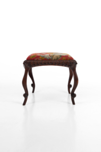 Antique 18th century French walnut footstool cabriole legs