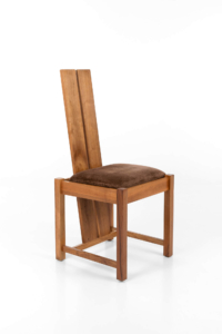 Samuel Chan Alba design for Channels of Chelsea set of four walnut dining chairs