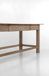Antique French country farmhouse pine dining table