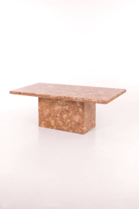 Italian pink marble coffee table