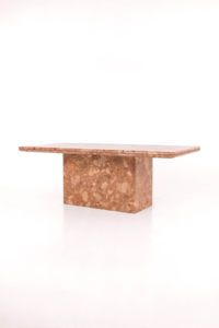 1970s Italian pink marble coffee table