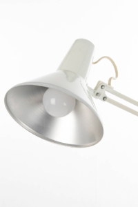 White HCF Danish anglepoise floor lamp 1960s