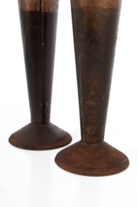 Mid-century copper garden planters