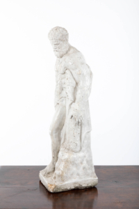 Composite stone Farnese Hercules gardenalia statuette