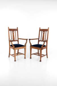 Arts and Crafts armchairs attributed to Shapland and Petter