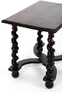 19th century William IV low barley twist oak side table
