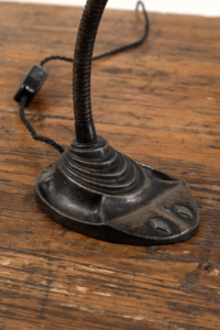 Antique banker's desk lamp cast iron base