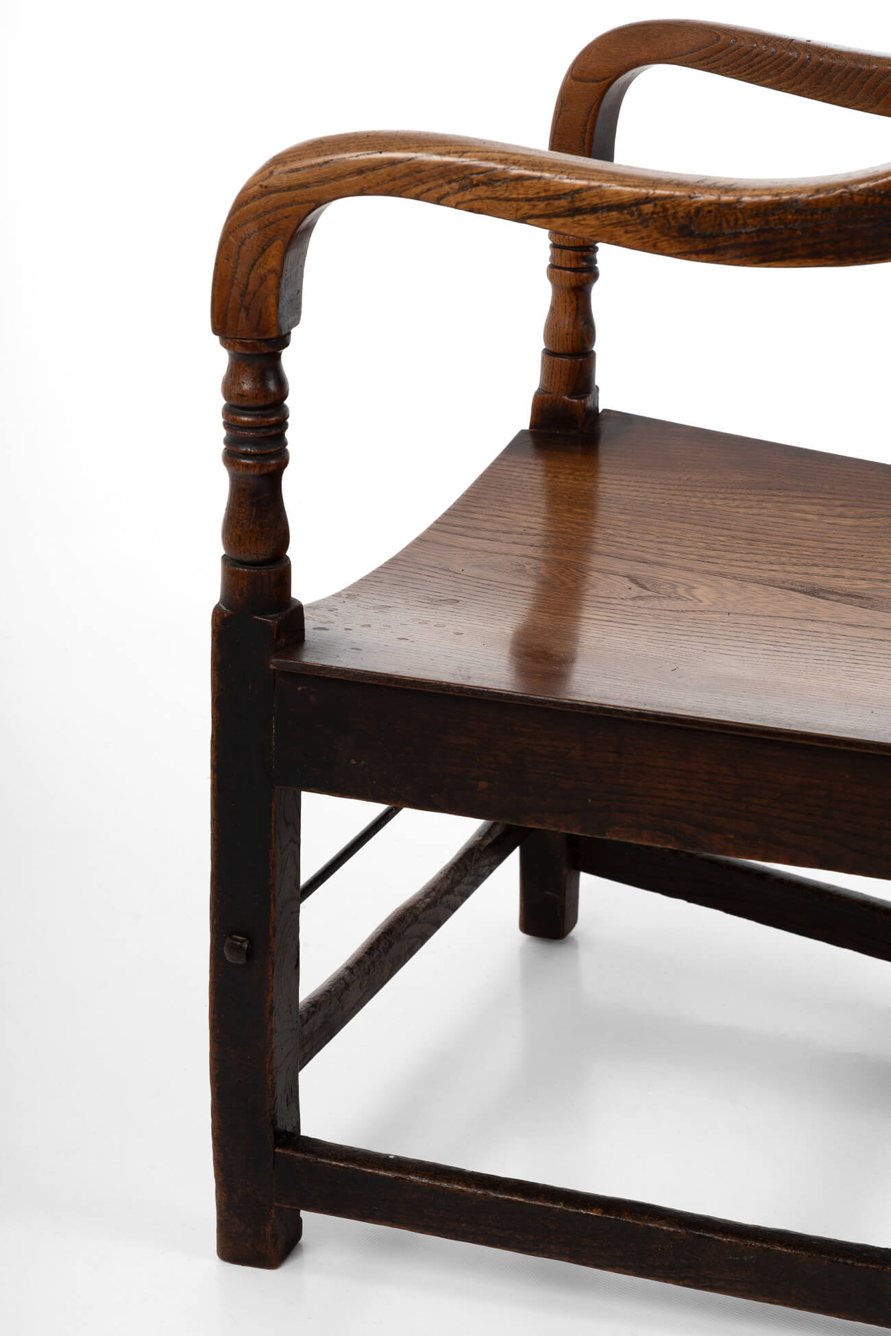 Ladderback antique oak provincial chair