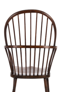 Pair of antique elm and ash stick back chairs