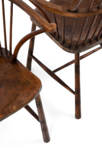 Pair of antique stick back chairs