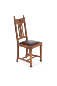 Arts and Crafts dining chairs with splat backs