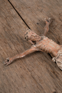 Antique wooden crucifix of Jesus Christ