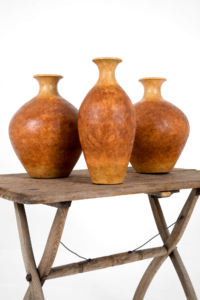 glazed olive jars