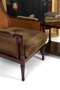 Regency cane mahogany armchair