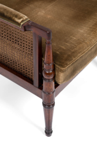 Regency mahogany cane armchair