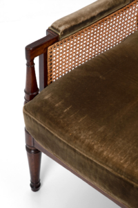 Antique Regency mahogany cane armchair