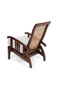 Arts and Crafts antique reclining cane armchair