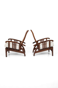 Arts and Crafts cane armchairs