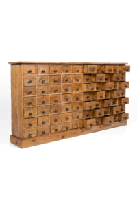early 20th century wooden chemist drawers