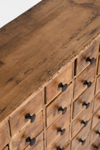 huge bank of early 20th century apothecary drawers