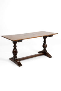 Plank top oak refectory table