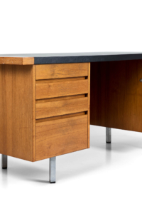Mid century teak designer pedestal desk