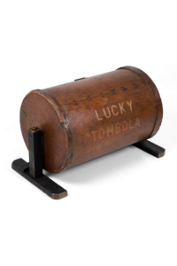 Vintage raffle tombola barrel