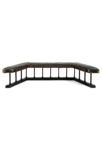 Antique 19th century leather club fender